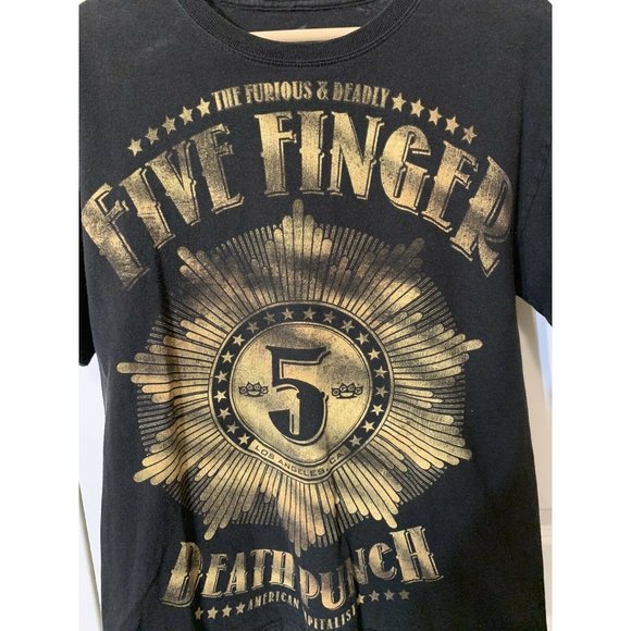 5 Finger Death Punch Heavy Metal Band FIVE FINGER‎ DEATH PUNCH T-Shirt Sz M Men - Picture 1 of 5